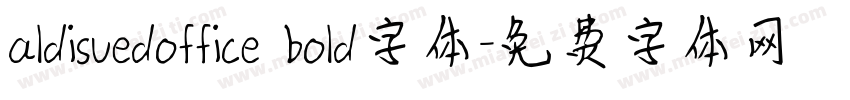 aldisuedoffice bold字体字体转换